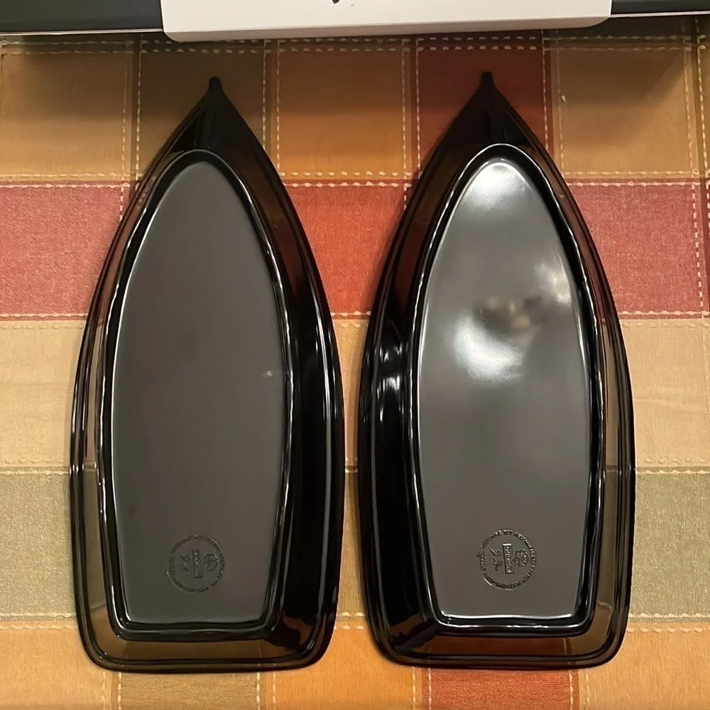 Brand New Sushi Boat Plates Set of 2 Elegant Serving Trays Top Dishwasher Safe